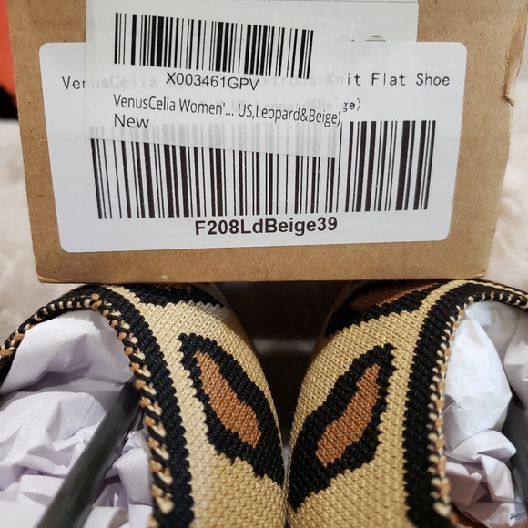 NWT + BOX VENUS CELIA (7) Leopard Slip on flat is easy on and off - Picture 2 of 6